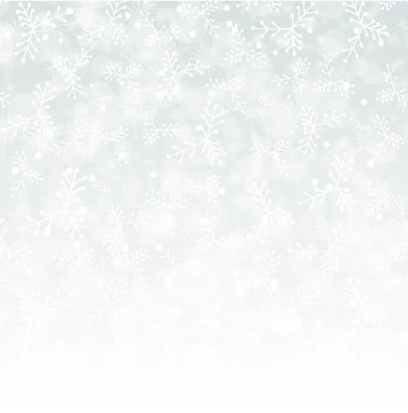 Vettore bianco inverno neve illustrazione oggetto su sfondo blu . — Vettoriale Stock