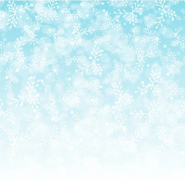 Vector blanco invierno nieve ilustración objeto sobre fondo azul . — Vector de stock