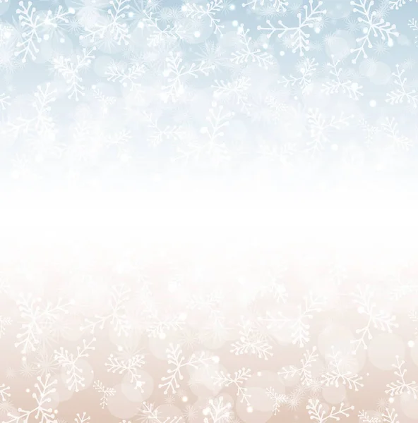 Vektorobjekt vit vinter snö illustration på blå bakgrund. — Stock vektor