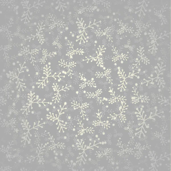 Vetor branco inverno neve ilustração objeto no fundo azul . — Vetor de Stock