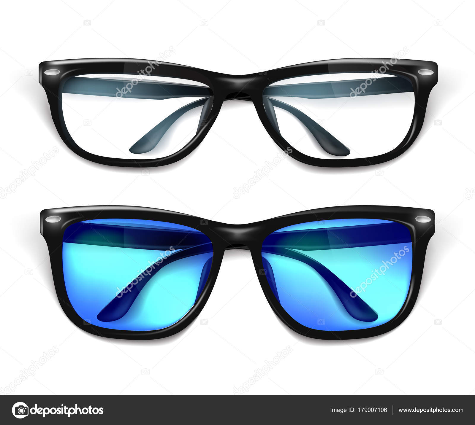 Download Vector Realistic Eyeglasses Sunglasses Mockup Vector Image By C Irinabelokrylova Vector Stock 179007106