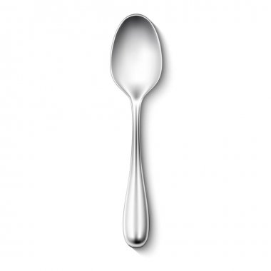 Realistic vector spoon mockup isolated clipart