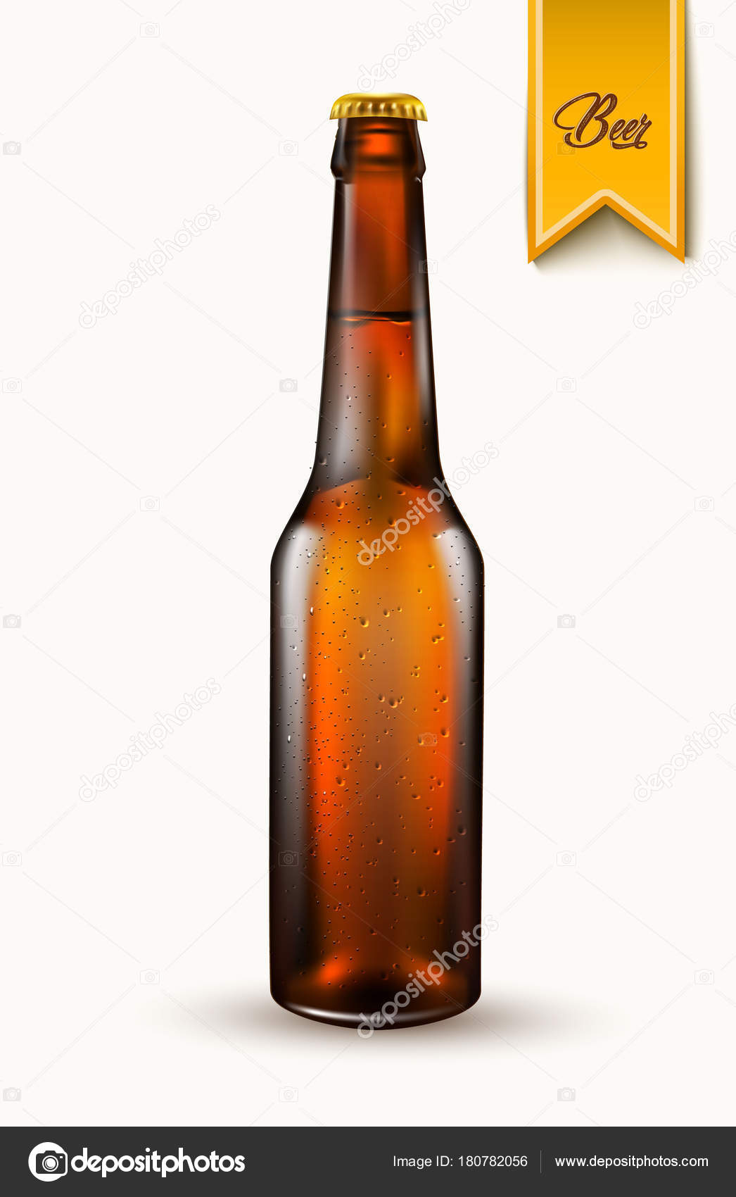 Download Vector Realistic Beer Bottle Mockup 3d Isolated Vector Image By C Irinabelokrylova Vector Stock 180782056