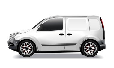 Vektör ticari araç teslim kargo van mockup.