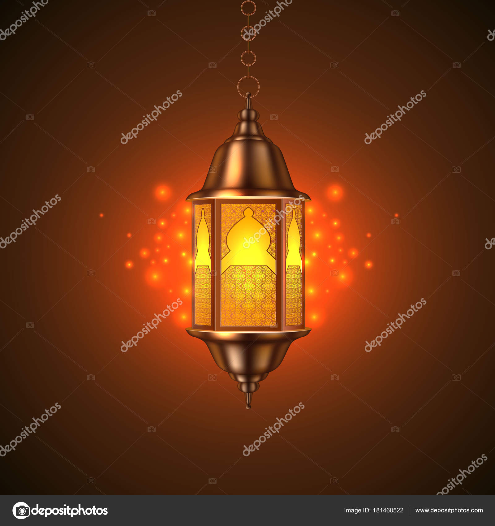 Vector ramadan kareem lamp lantern realistic Stock Vector by  ©IrinaBelokrylova 181460522