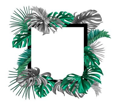 Vektör tropikal egzotik yaz afiş bırakır