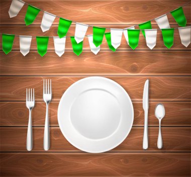 Gerçekçi Tablo ayarı st patrick ahşap doku