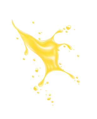 Vektör gerçekçi turuncu ananas suyu sıçrama