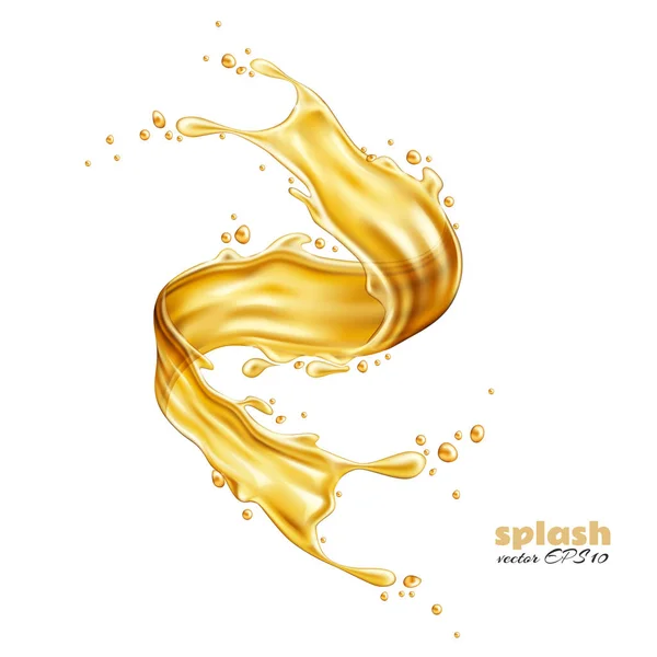 Vektör gerçekçi elma suyu bira, limonata sıçrama