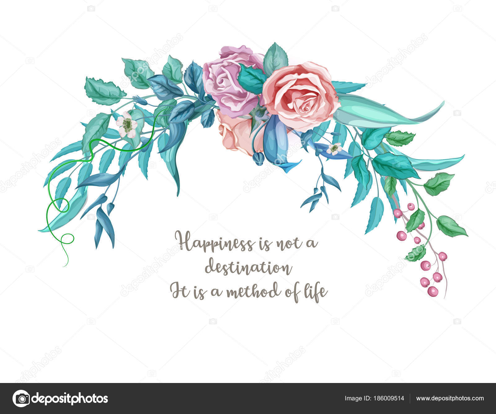 Vector Watercolor Vintage Rose Flower Wedding Card Vector Image By C Irinabelokrylova Vector Stock 186009514