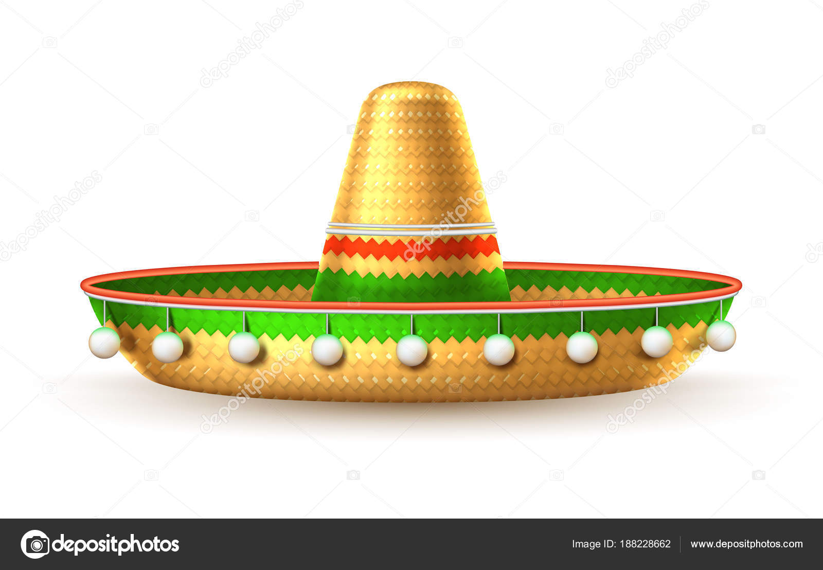 Mexican Sombrero Hat Straw Sombrero Hat for Cinco De Mayo Party