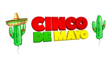 Vector 3d cinco de mayo poster banner