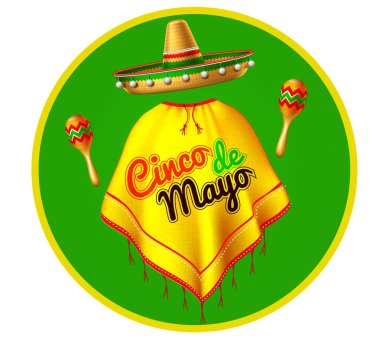 Vector 3d cinco de mayo party poster banner