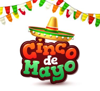 Vektör cinco de mayo Meksika partisi poster afiş