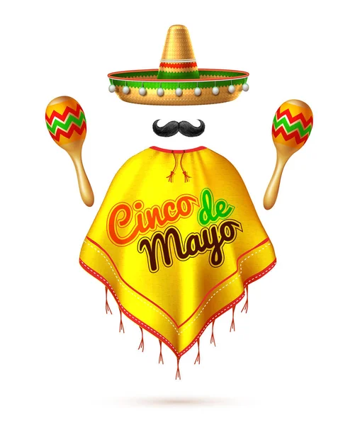 Vector 3d cinco de mayo party poster banner