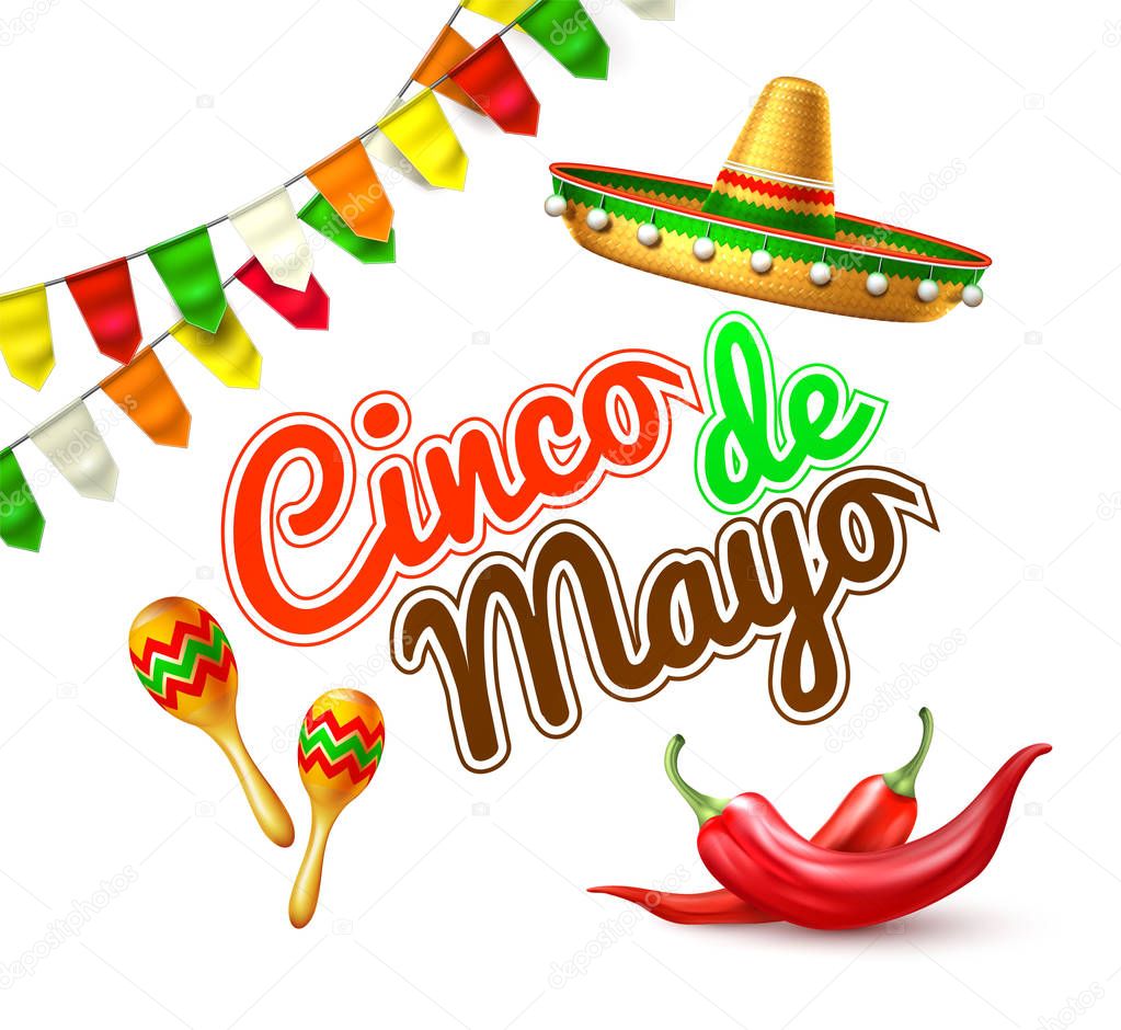 Vector cinco de mayo mexican party poster banner