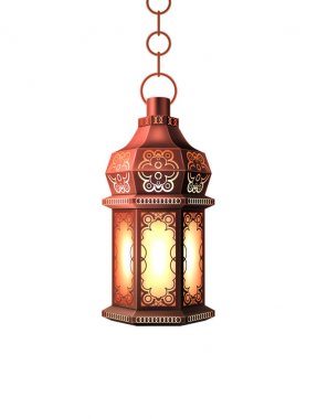 Ramazan kareem lamba fener gerçekçi vektör