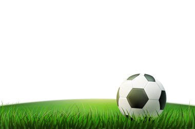 Vektör gerçekçi futbol futbol topu Stadı çim