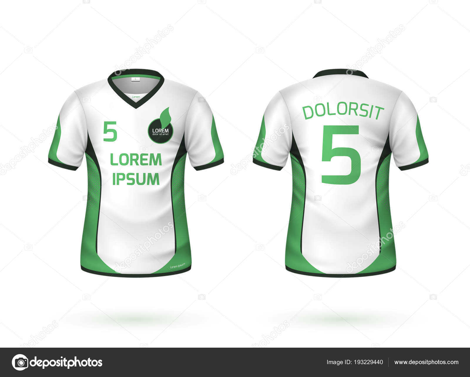Download Vector football soccer t-shirt uniform mockup — Stock ...