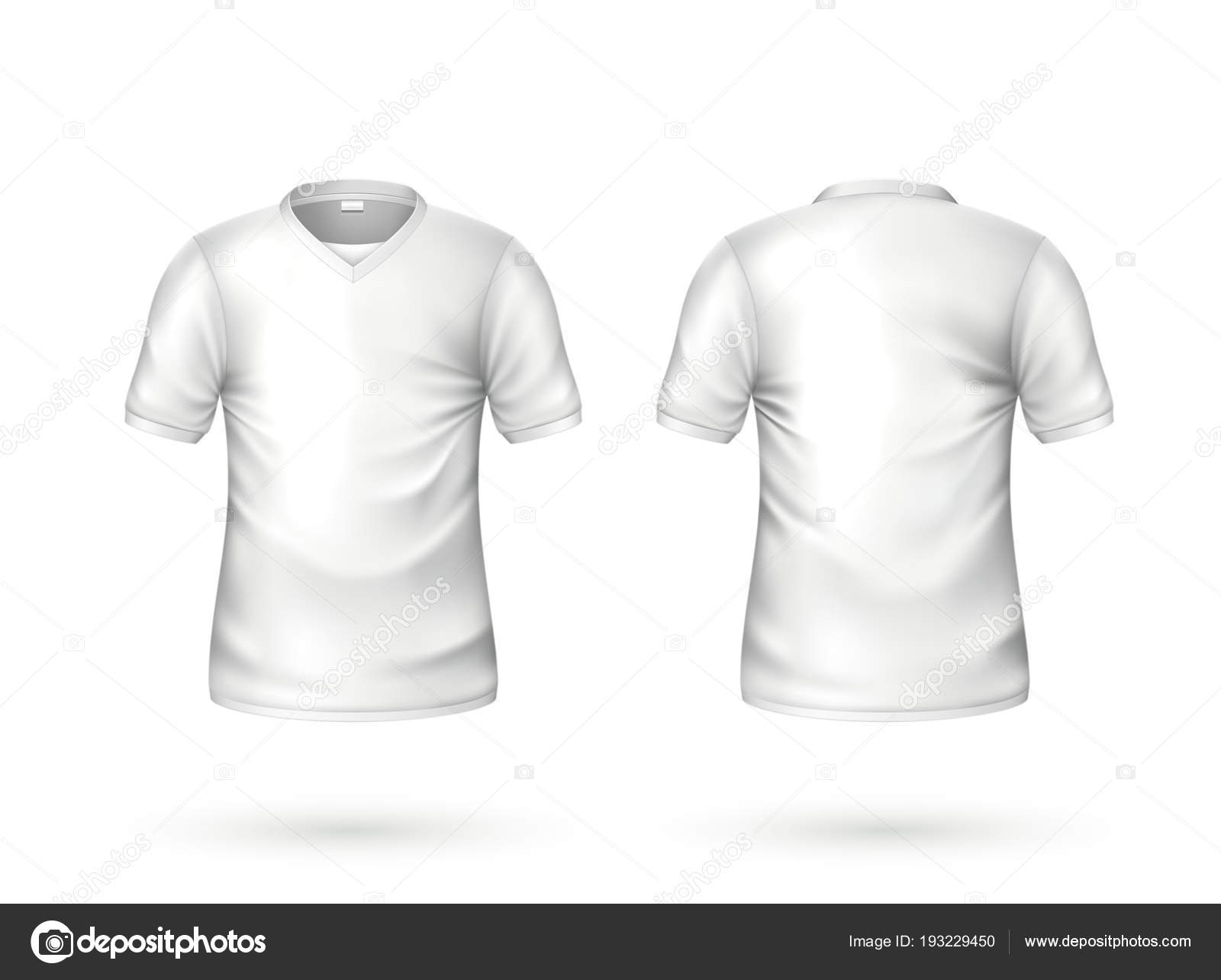 Download Vector realistic t-shirt white blank mockup — Stock Vector ...