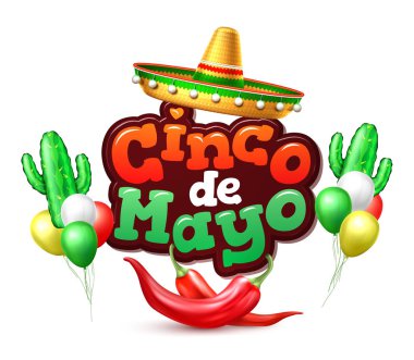 Vektör cinco de mayo Meksika partisi poster afiş