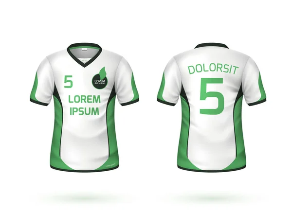 Vector football soccer t-shirt uniform mockup Stock Illustration