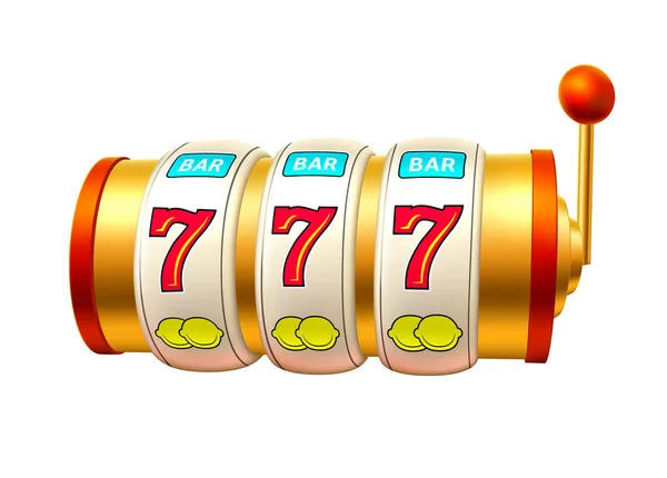 Vector realistische slotmachine casino jackpot — Stockvector