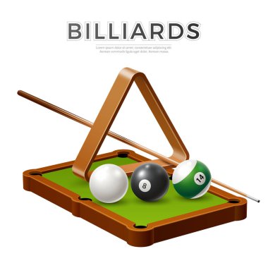 Gerçekçi bilardo bilardosu, bilardo topu ıstakası