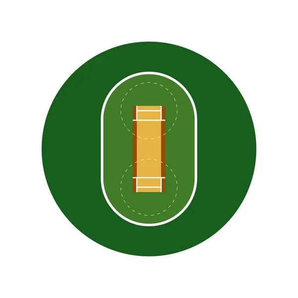 Векторная площадка для крикета 3d значок для ставок — стоковый вектор