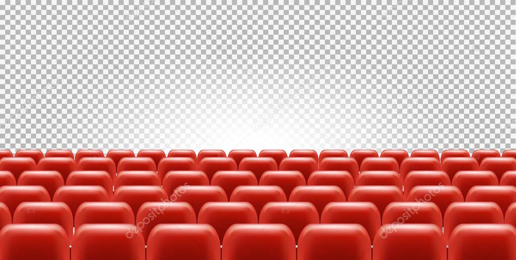 Vector cinema or theatre seats in empty hall
