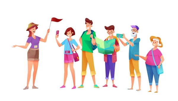 Gezi rehberli turist turisti.