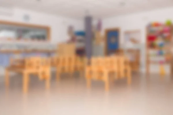 Abstrato borrão fundo crianças sala de aula no jardim de infância — Fotografia de Stock