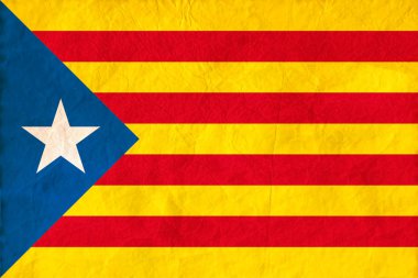 Bağımsızlık Catalonia bayrak kağıt üzerinde arka plan doku.