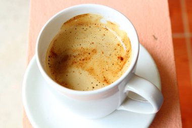 Güzellik kahve beyaz Kupası bakmak temiz