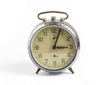 beyaz izole eski saat vintage tarzı 