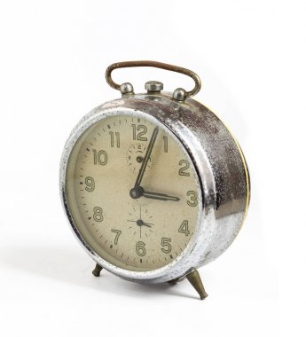 beyaz izole eski saat vintage tarzı 