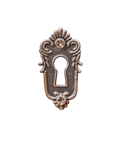 beyaz izole Vintage anahtar deliği