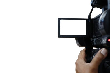 Beyaz izole kamera kayıt videosu. Beyaz izole görüntü