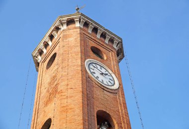 Eski Saat Kulesi İtalya Avrupa eski taş ve çan