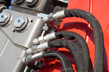 Makina endüstriyel ayrıntı hidrolik bağlantı hortumları ,