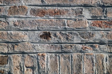 Kırmızı tuğla duvar güzel dokulu bir arka plan olarak