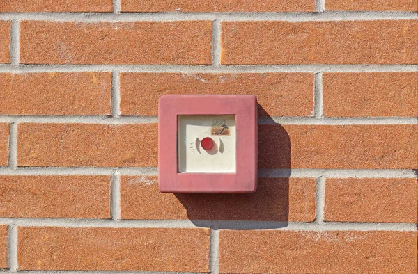 Fire alarm switch on the wall — Stock Photo, Image