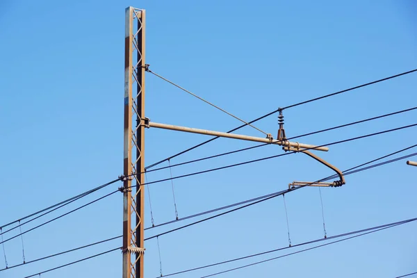 Linha eléctrica para comboios — Fotografia de Stock