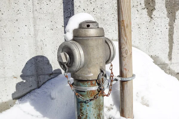 hydrant in New York City street. Fire hidrant for emergency fire access