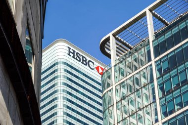 Londra, İngiltere - 6 Nisan 2017: Hsbc bank Hq Londra şehir. HSBC Uks en büyük perakende ve yatırım bankaları biridir.