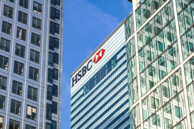 Londra, İngiltere - 6 Nisan 2017: Hsbc bank Hq Londra şehir. HSBC Uks en büyük perakende ve yatırım bankaları biridir.
