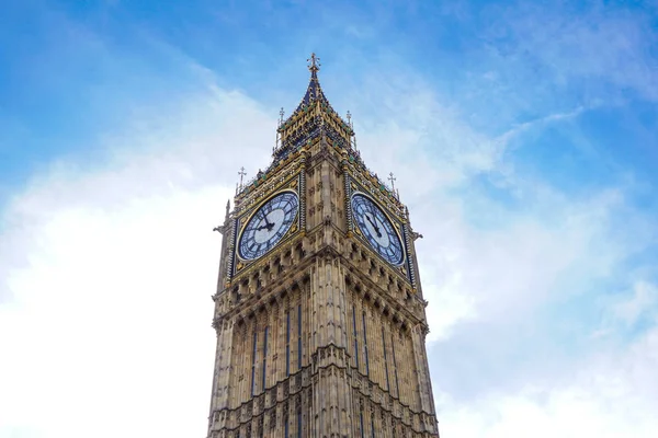 Big Ben Elizabeth tower clock ansikte, Palace of Westminster, London, Uk — Stockfoto