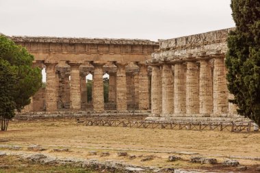 İtalya, Cilento, arkeolojik Paestum, Athena Tapınağı olarak da bilinen Cerere Tapınağı 