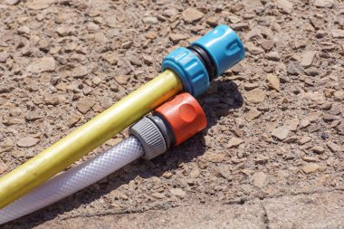 Hortum boru ve yere - seçici kaplin ön odak