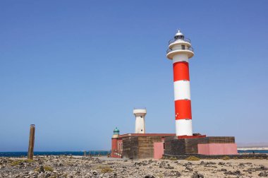Fuerteventura yılında deniz feneri. İspanya deniz feneri. Eski deniz feneri .